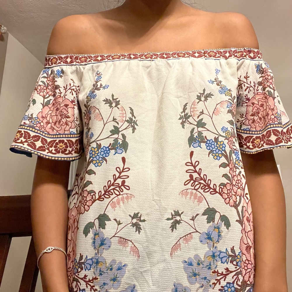 Francesca's off-shoulder top